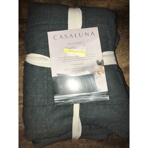 Casaluna Linen Blend Sham‎ Standard Pillow Cover Dark Teal